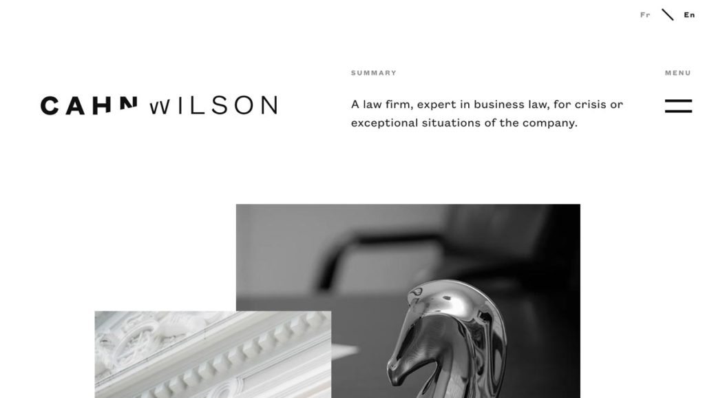 Minimal Black And White Website Design