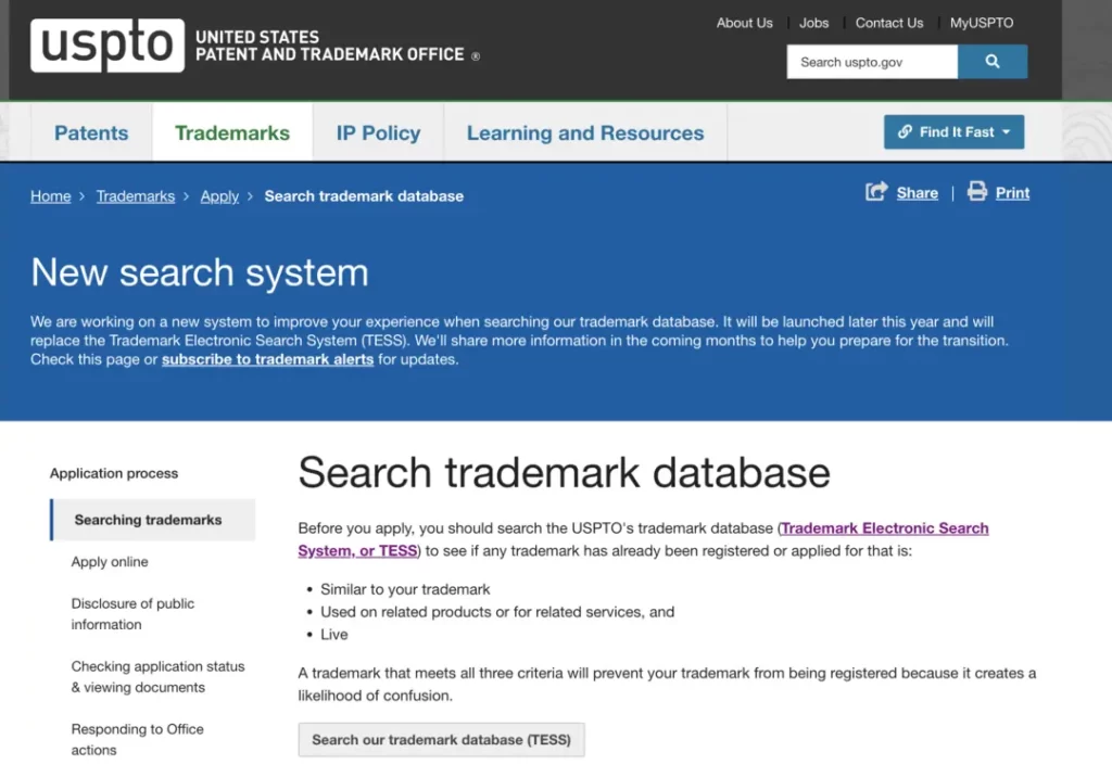 How To Search Trademark Database