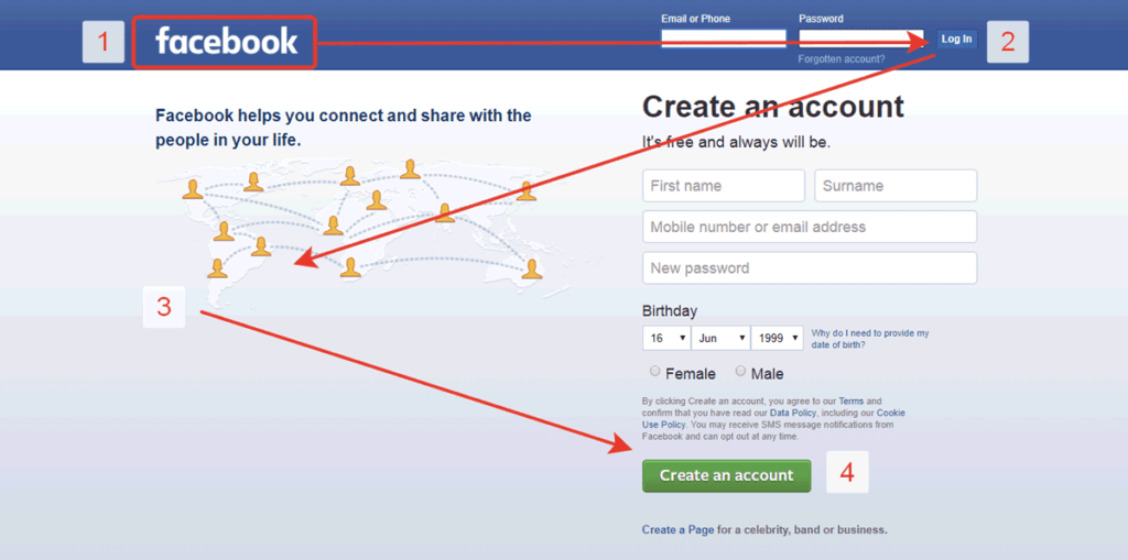 L Shaped Eye Pattern Facebook Design