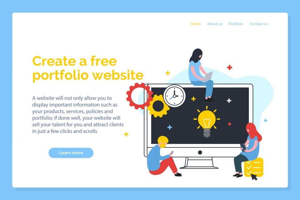 How To Attract Clients And Start Earning As A Freelance Designer 4 Create A Free Portfolio Website To Attract Customers