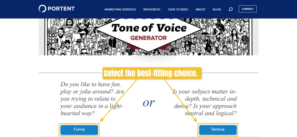 Portent Tone Of Voice Generator Branding