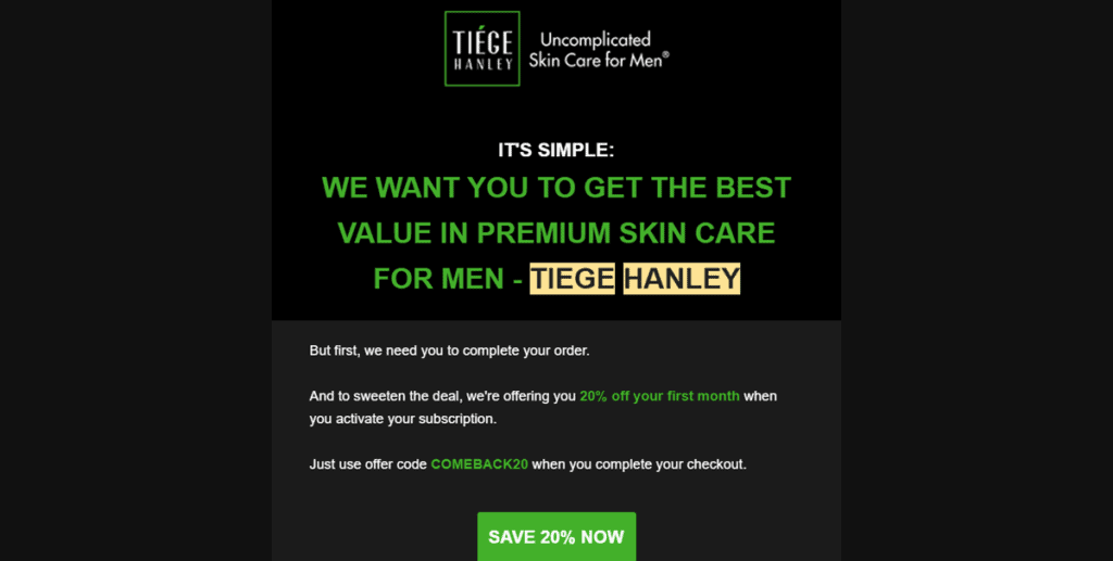 Personalised Marketing Email Example