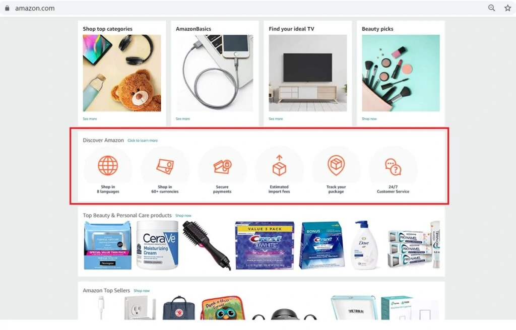 Amazon Icons In Website