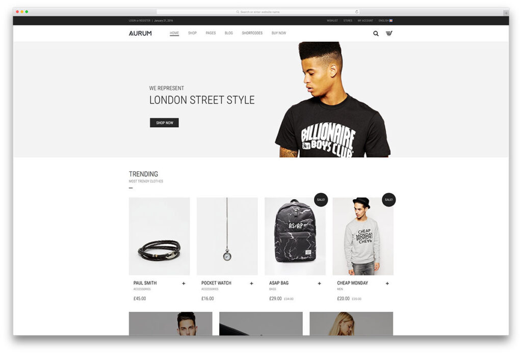 Minimal Ecommerce Website Design