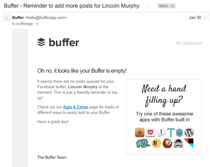 Buffer Email Marketing Tips