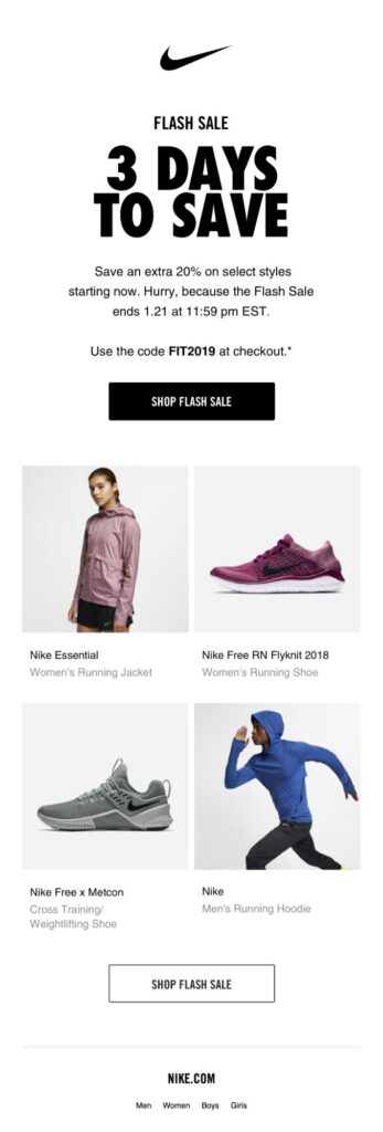 Nike Email Newsletter Design