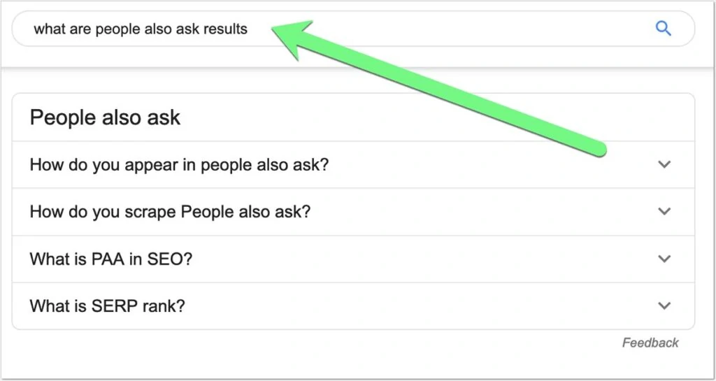 People Also Ask Example