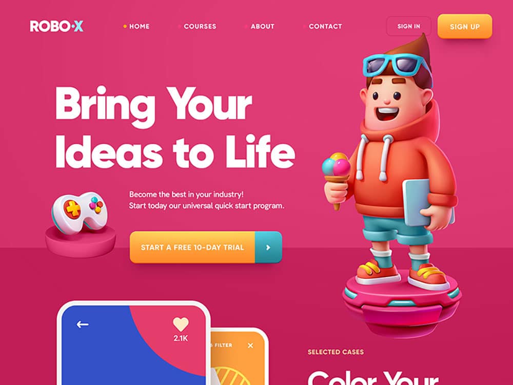 3D Web Design Trends 2021 2022