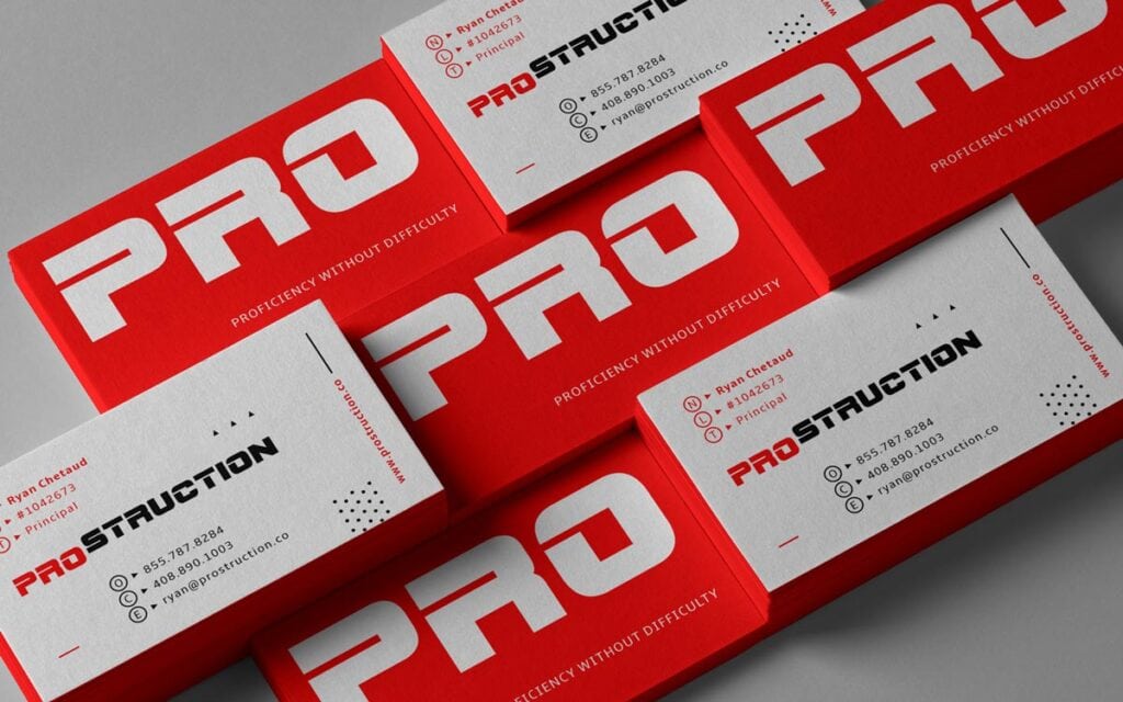 Construction Business Card Design