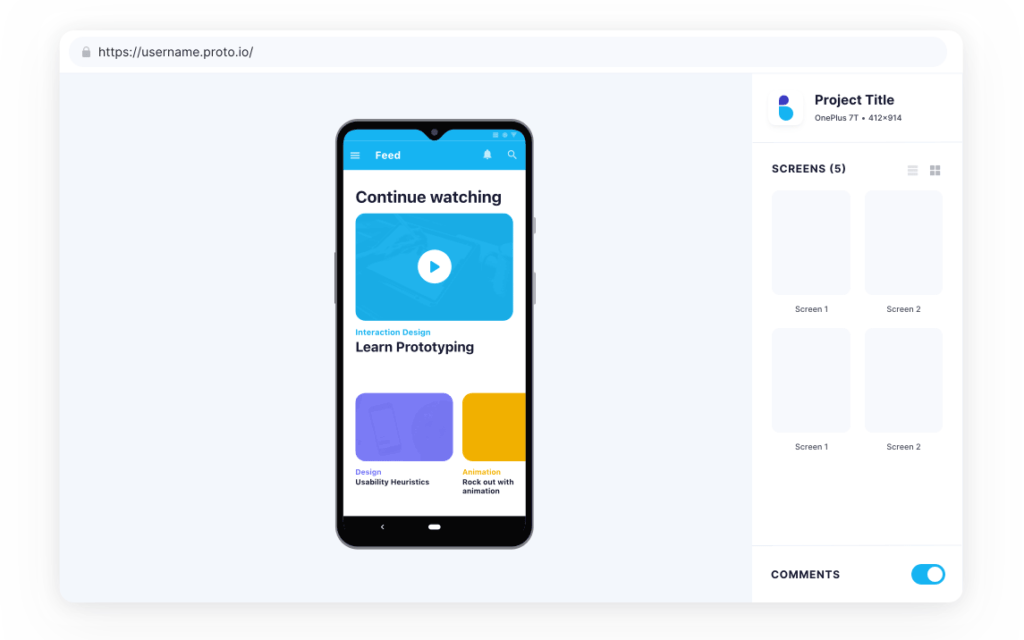Proto Tool For Designing Mobile Apps