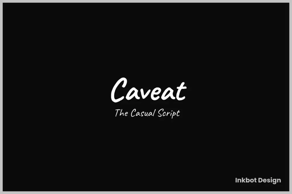 The Casual Script Font Caveat