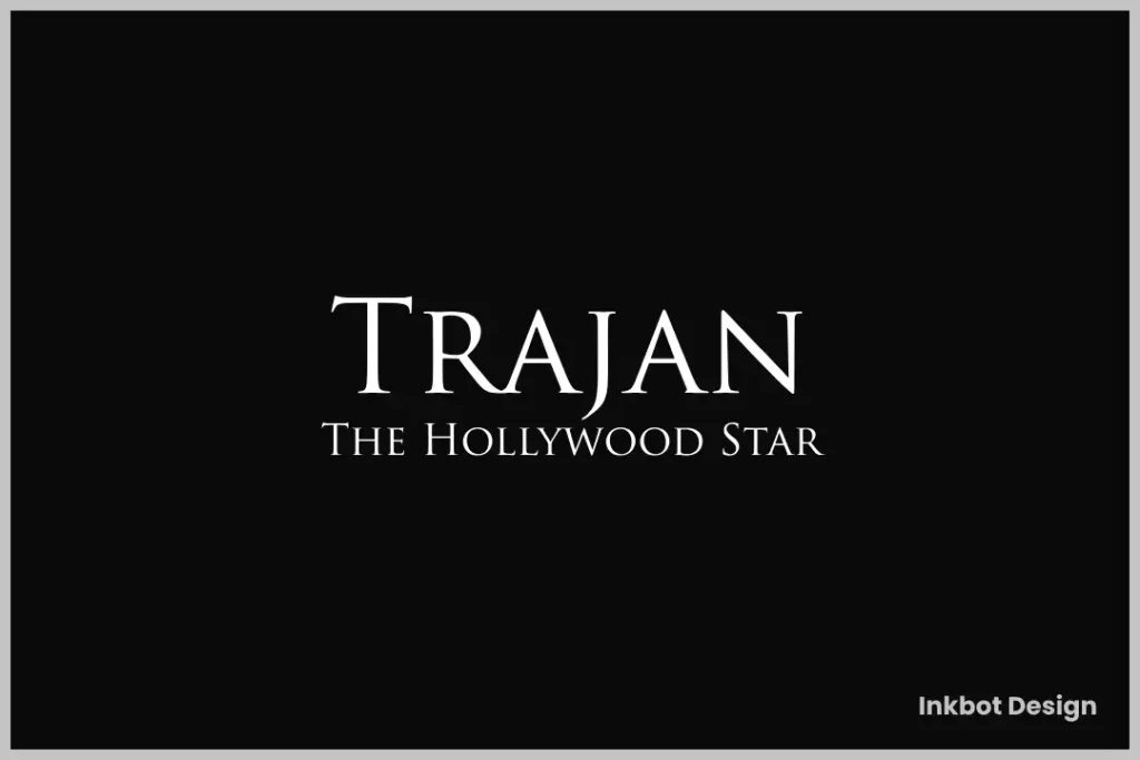 The Hollywood Star Font Trajan