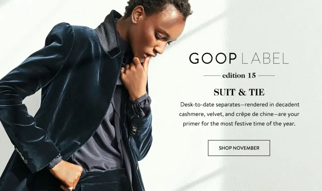 Goop Lifestyle Brand Website