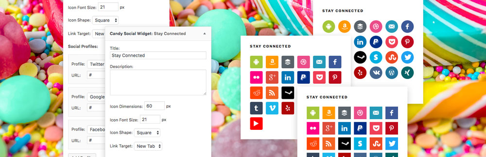 Candy Social Wordpress Widget
