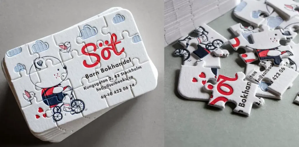 Puzzle Piece Business Cards