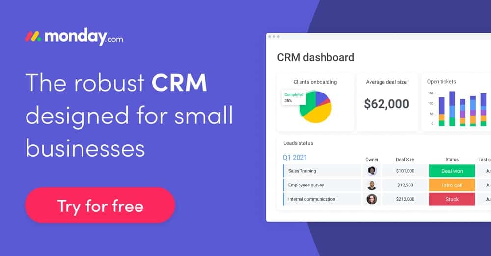 Monday Crm Tool For Small Businesses