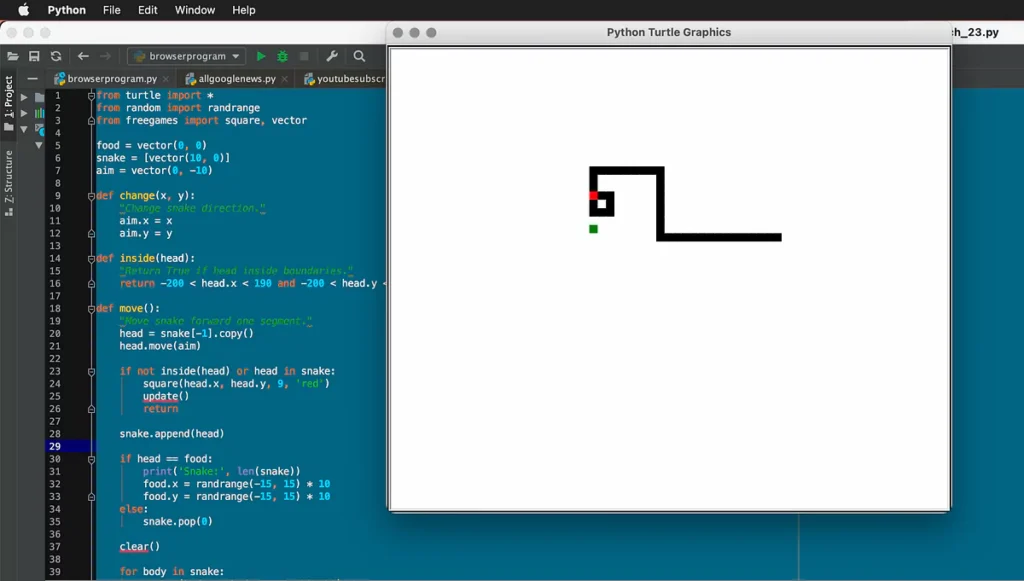 Create A Snake Game In Python