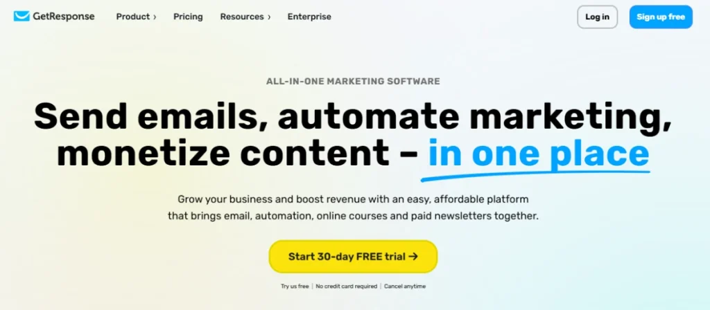 Getresponse Email Marketing Tool