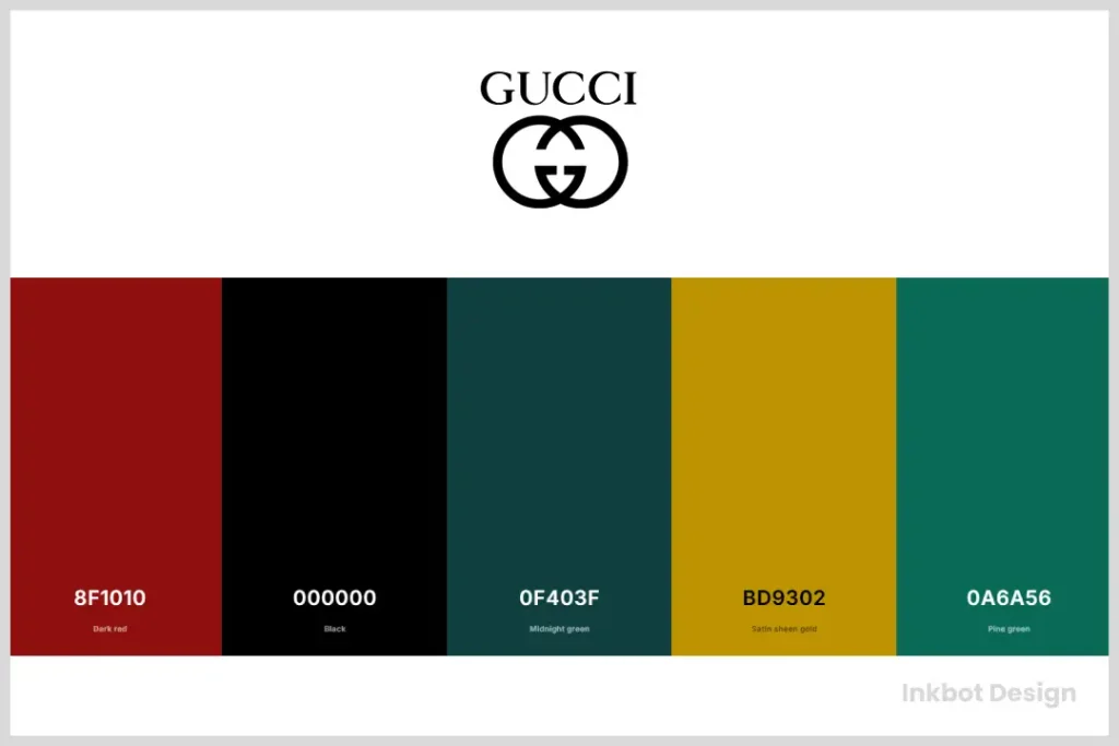 Gucci Brand Colour Palette