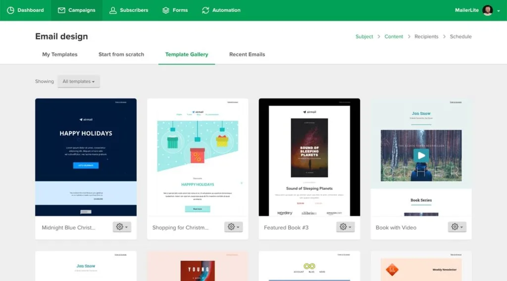 Mailerlite Email Templates