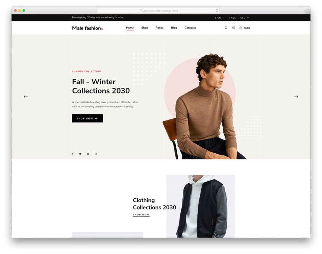Fashion Website Design Template