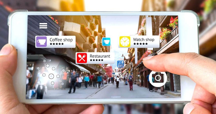 Augmented Reality Marketing Street Scene On Mobile Feature