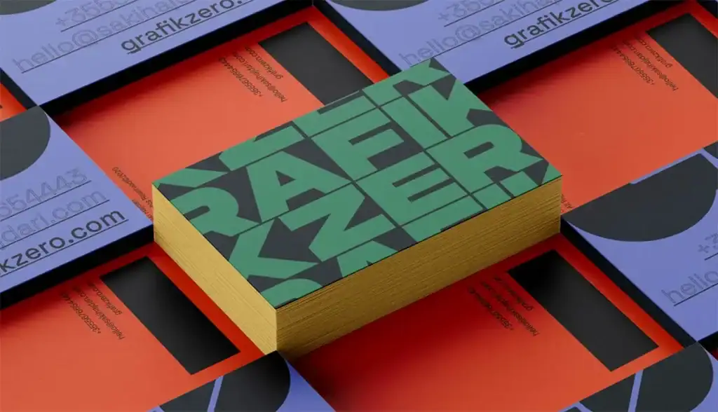 Bold Typography Business Card Design Trends