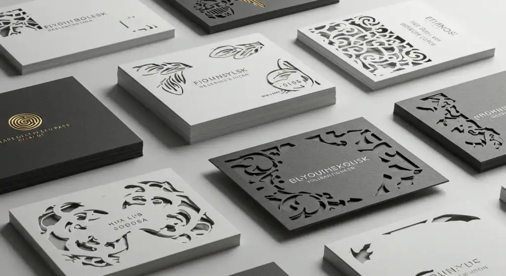 Die Cut Letterpress Business Card Designs