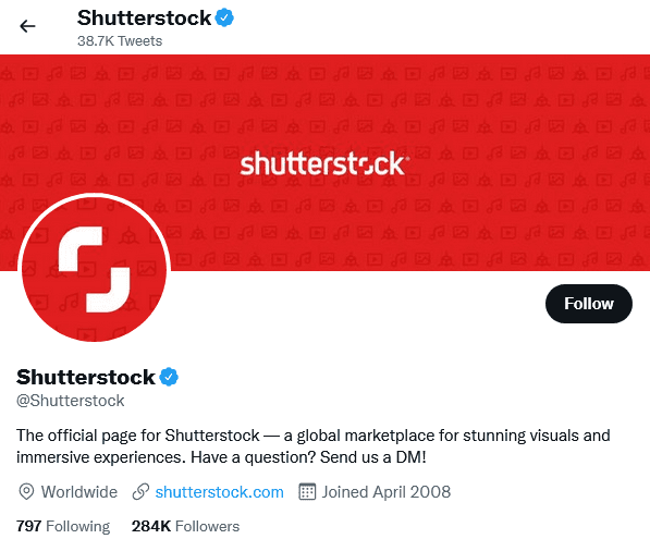 Shutterstock Facebook Page