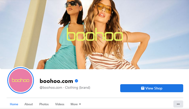 Boohoo Facebook Page