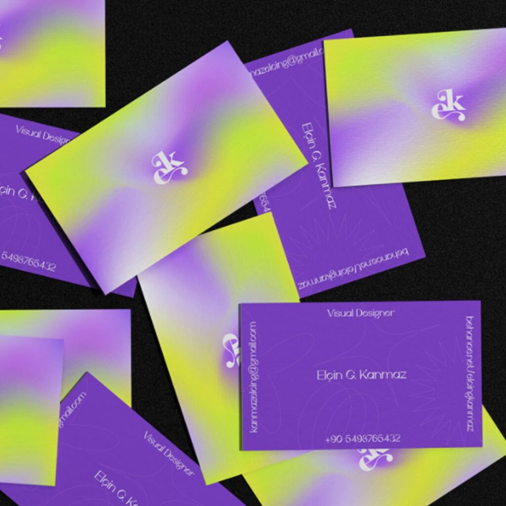 Psychadelic Business Card Design Gradient