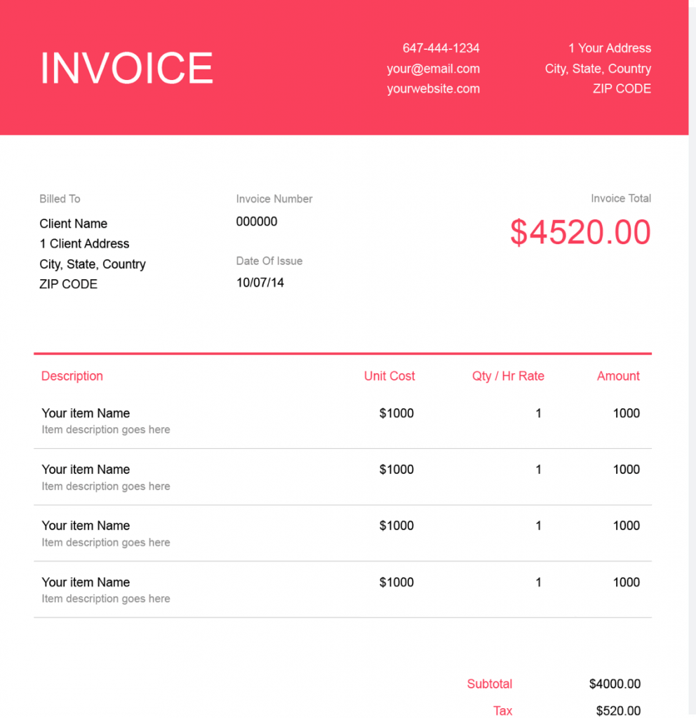 What Is A Freelance Invoice Template