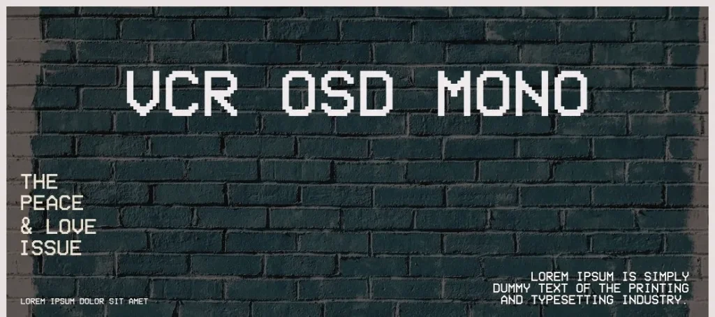 Vcr Osd Mono Font