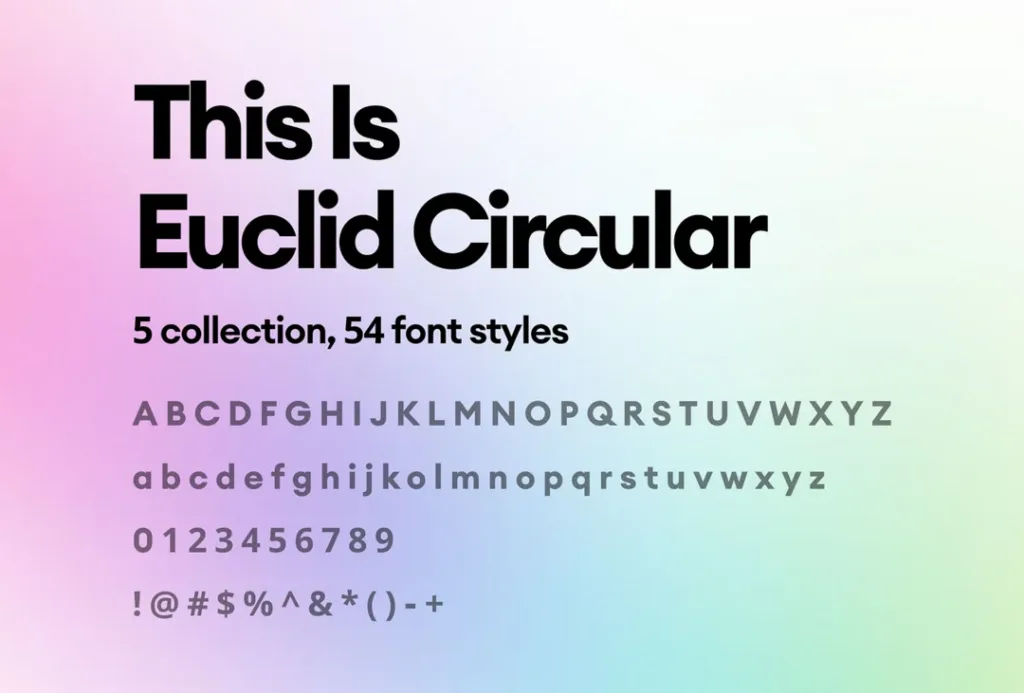 Euclid Circular Font Combinations