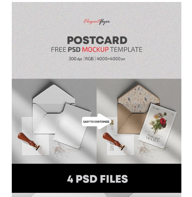 Postcard Psd Mockup