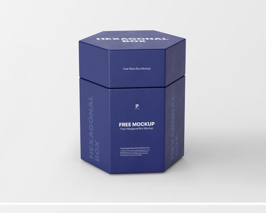 Hexagon Box Psd Mockup