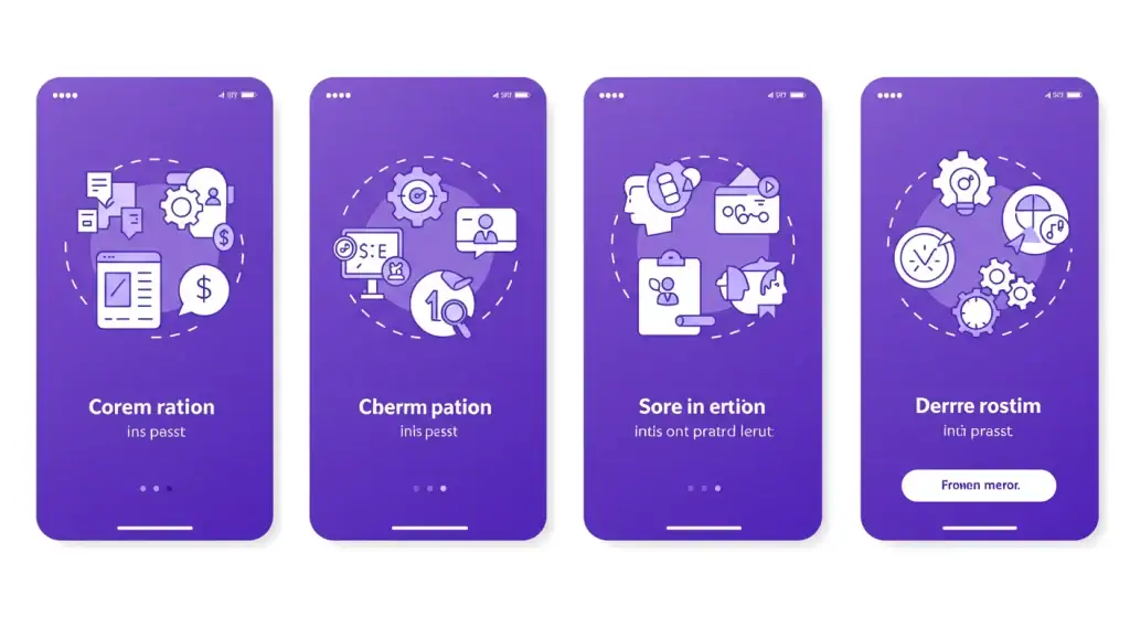 Mobile App Onboarding Screens