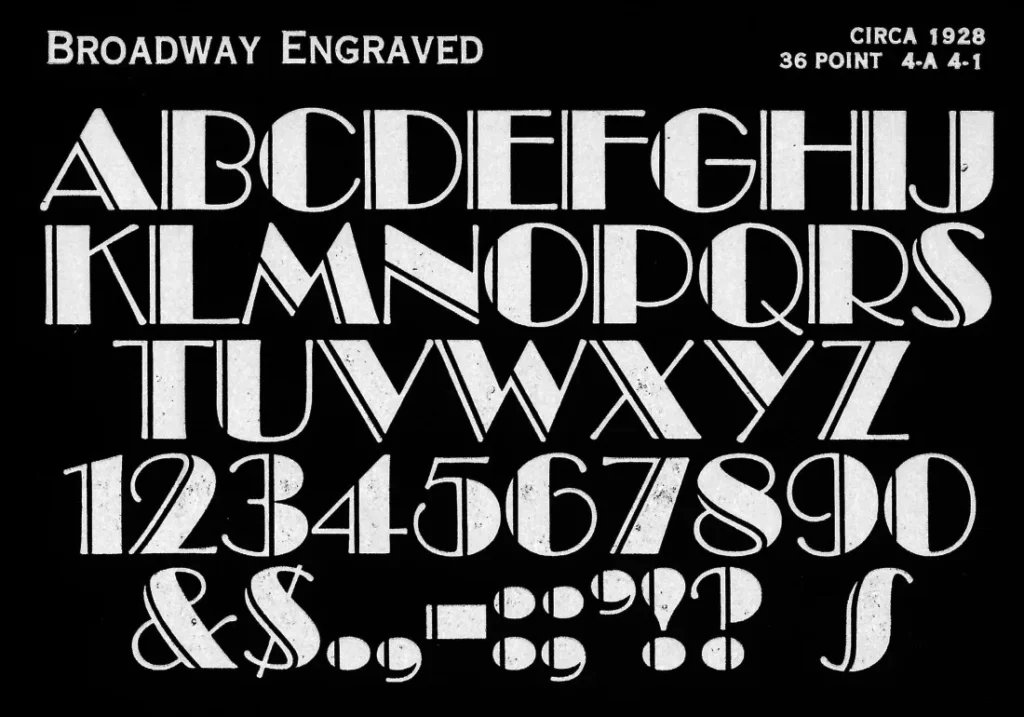 Retro Fonts Broadway