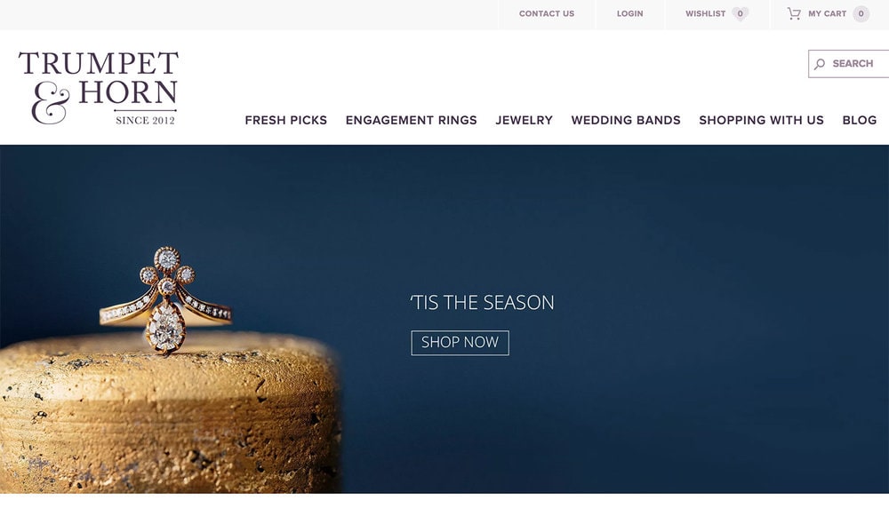 Jewellery Website Design Example