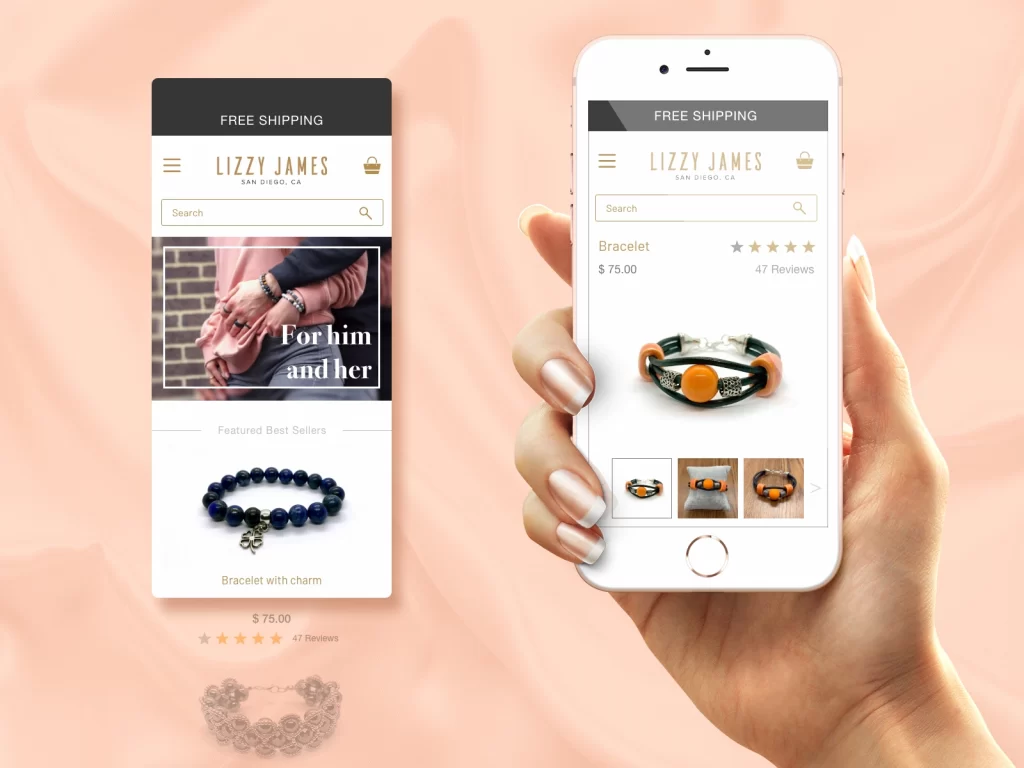 Jewellery Website Mobile