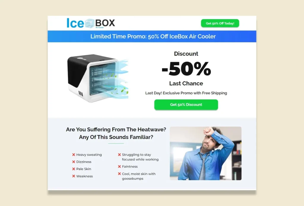 Product Advertising Discount Example