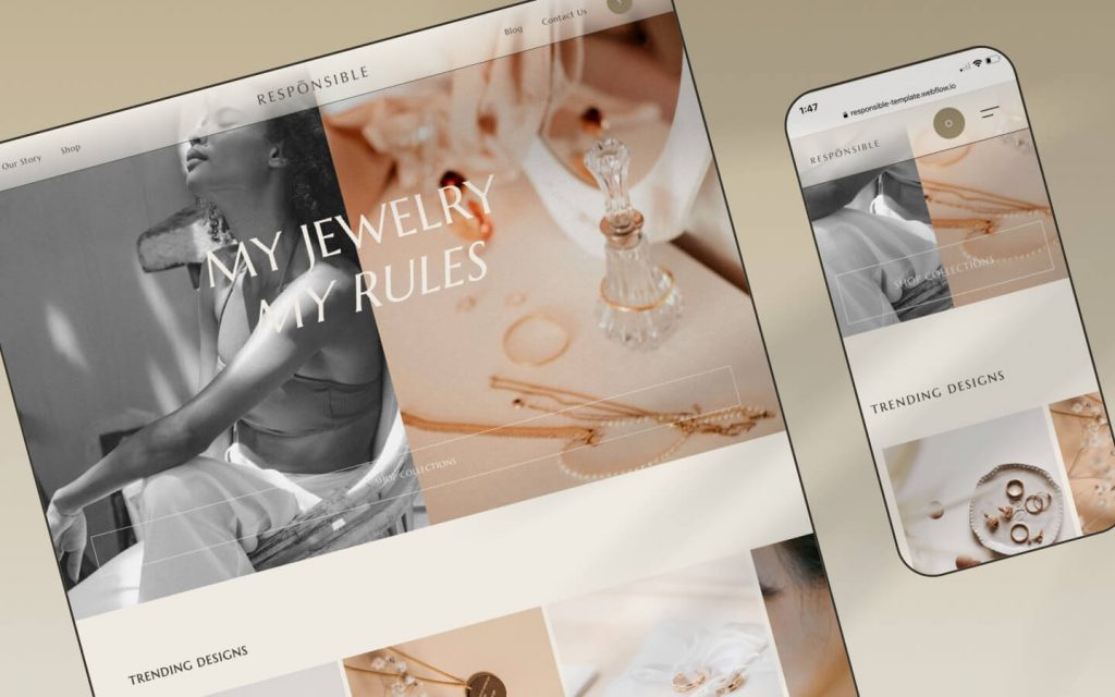 Responsive Jewellery Web Design