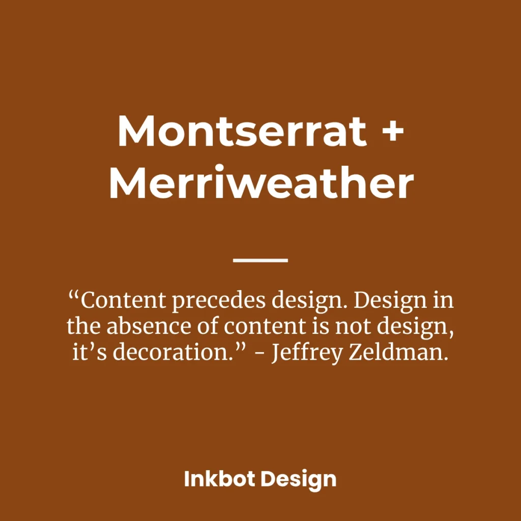 Montserrat And Merriweather Font Pairing