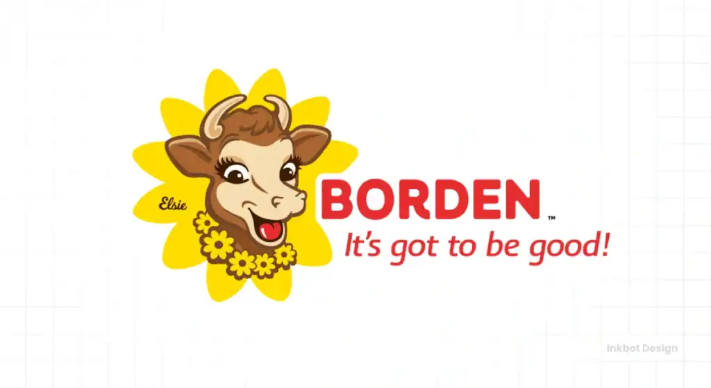 Elsie The Cow Borden Logo Design Mascot