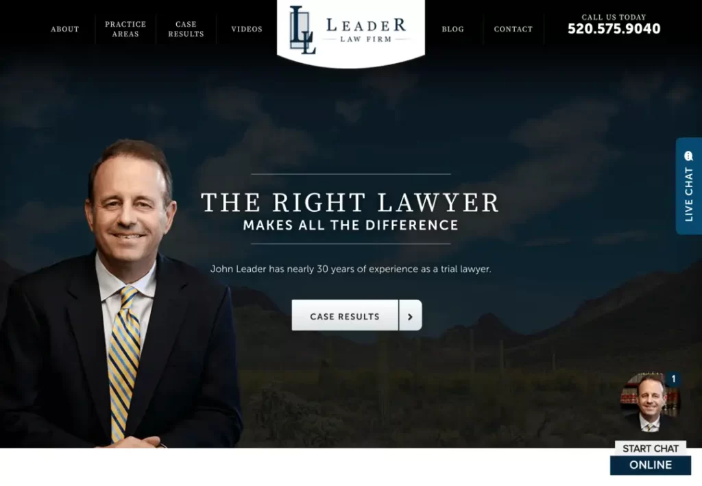 Law Firm Website Design Example