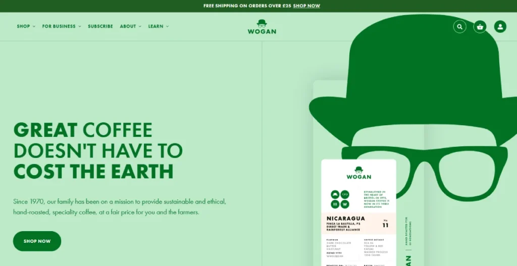 Using Green In Web Design Example