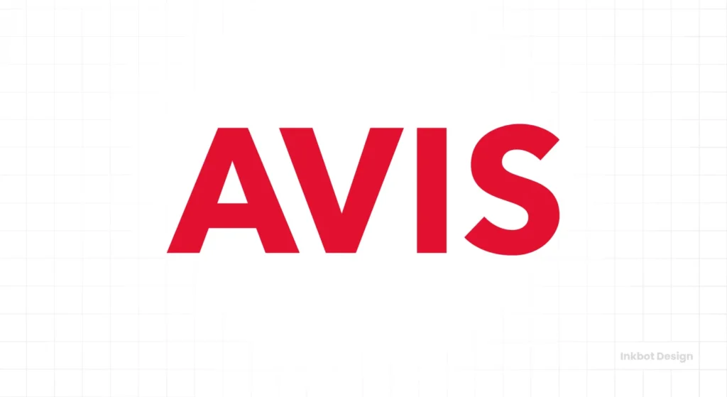 Avis Logo Design In Red