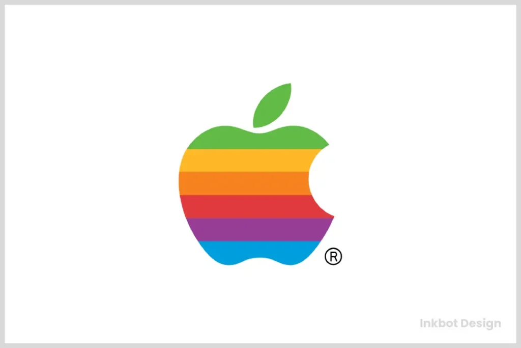 Rainbow Apple Logo Design 1984