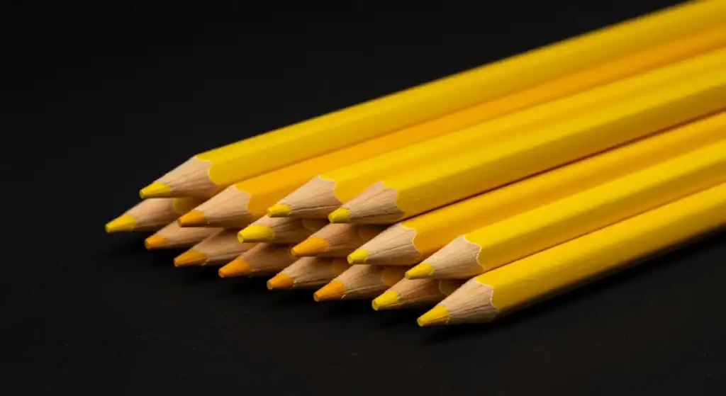 Sketching Logos With Yellow Colouring Pencils