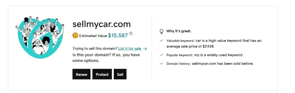 Godaddy Domain Appraisals Tool